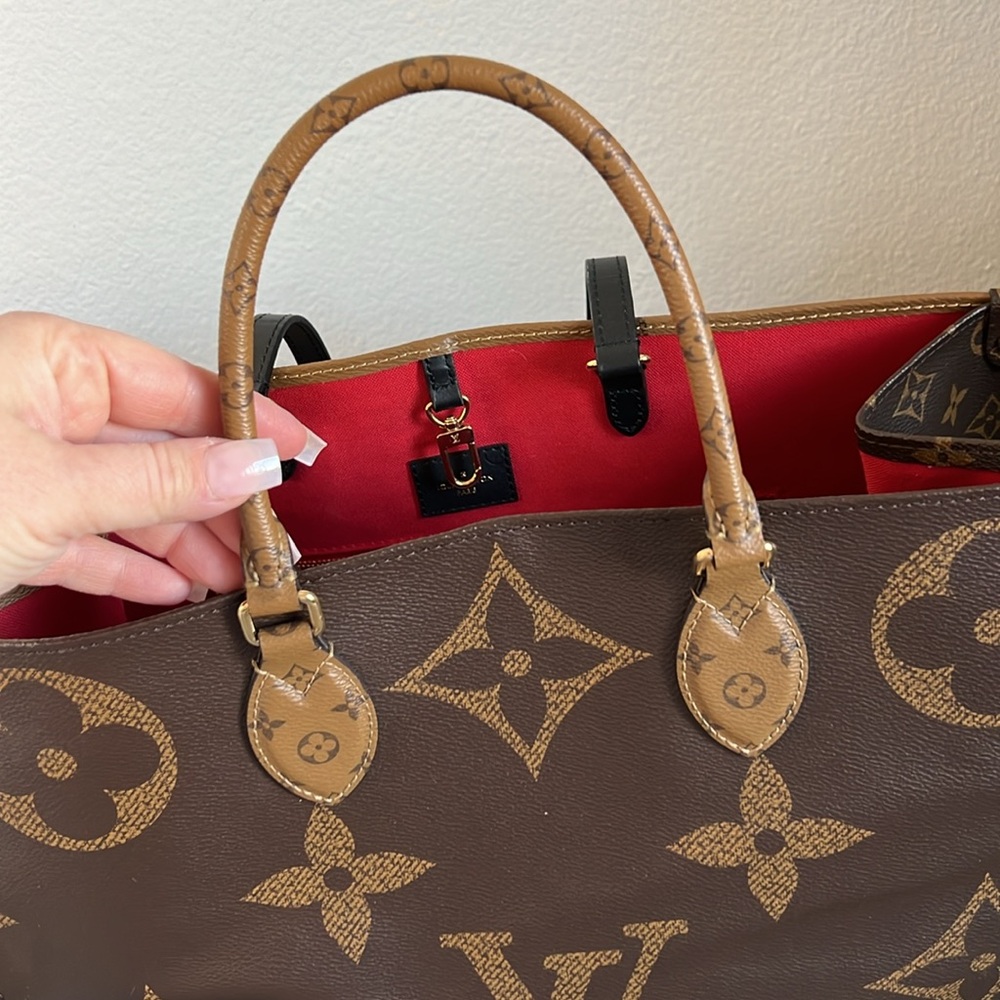 NWOT Louis Vuitton On The Go GM Tote Bag Monogram Giant Reverse - Picture 4 of 13